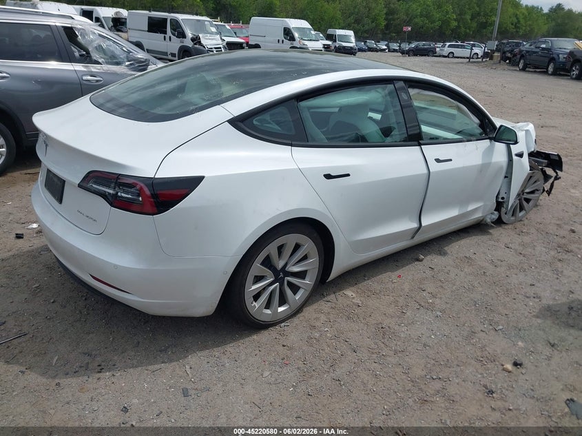 Vin: 5yj3e1eb7mf990344, lot: 45718341, tesla model 3 long range 20214