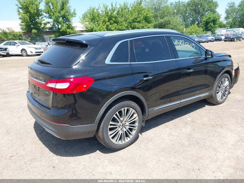 Vin: 2lmpj8lr1hbl34116, lot: 45718374, lincoln mkx reserve 20174