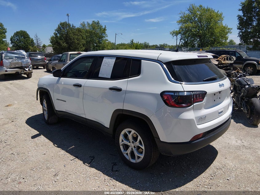 Vin: 3c4njdan8rt133707, lot: 45718418, jeep compass sport 4x4 20243