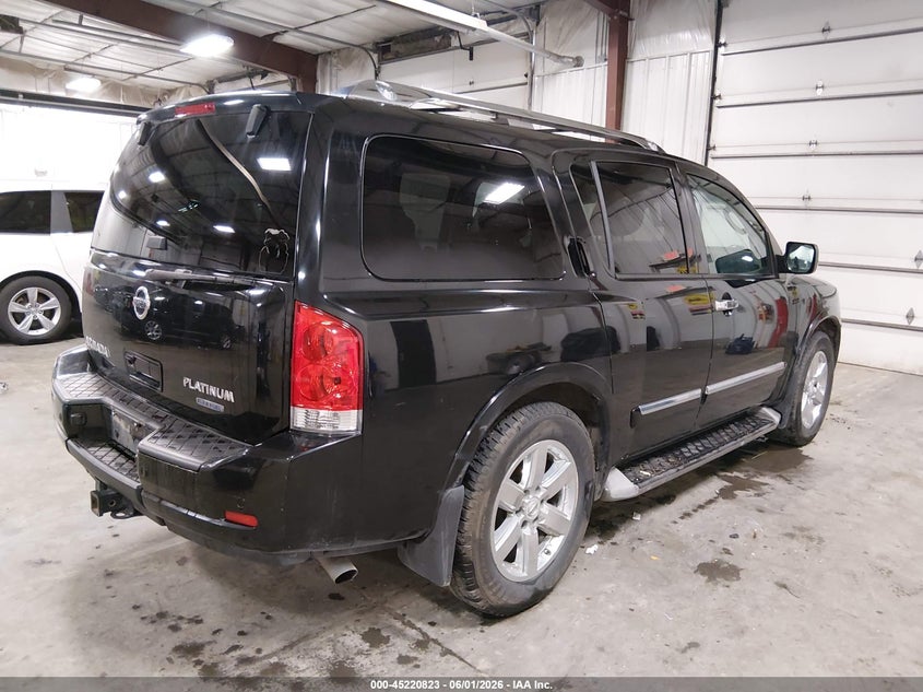 Vin: 5n1ba0nfxbn623730, lot: 45718584, nissan armada platinum 20114