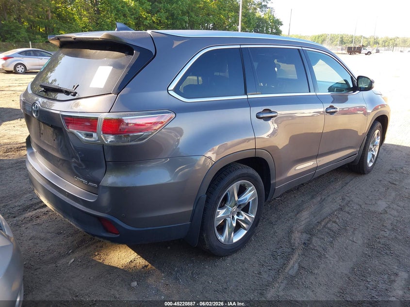 Vin: 5tddkrfh1es045417, lot: 45718648, toyota highlander limited platinum v6 20144