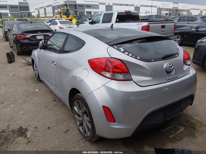 Vin: kmhtc6ad2hu311356, lot: 45718687, hyundai veloster 20173