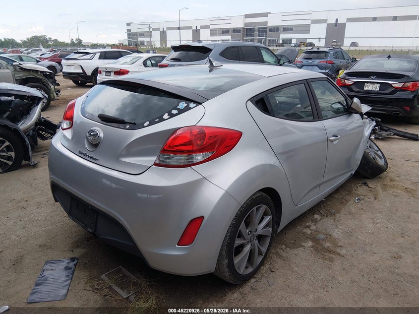 Vin: kmhtc6ad2hu311356, lot: 45718687, hyundai veloster 20174