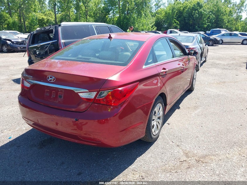 2012 Hyundai Sonata 2.4 Gls red Lot 111045221167 Vin 5NPEB4AC6CH393333