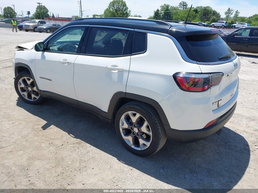 Vin: 3c4njccb5jt405924, lot: 45719366, jeep compass limited fwd 20183