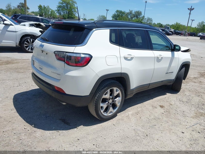 Vin: 3c4njccb5jt405924, lot: 45719366, jeep compass limited fwd 20184