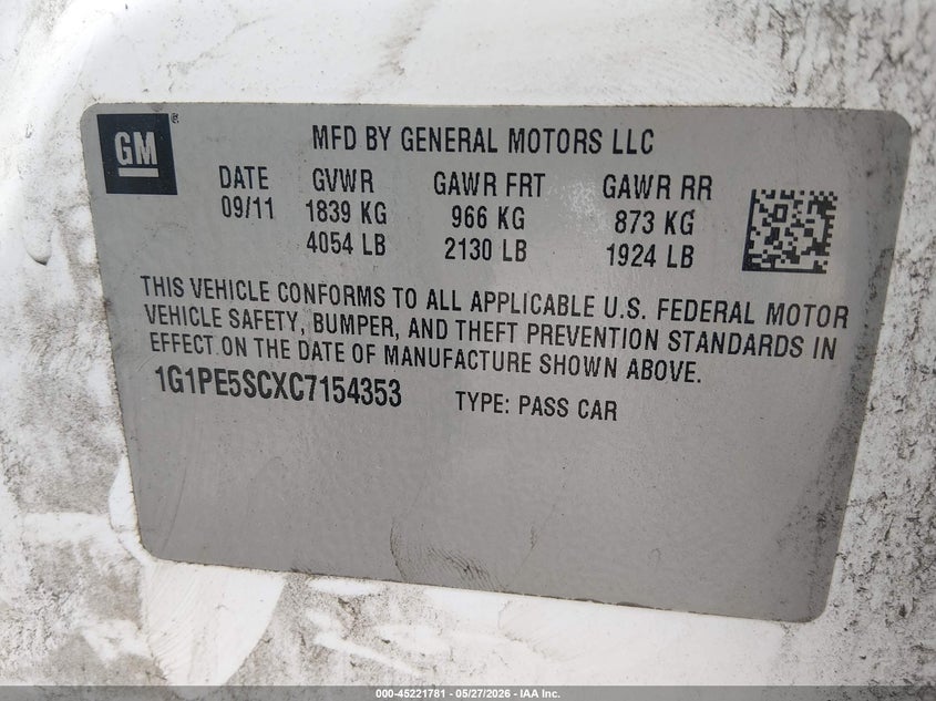 2012 CHEVROLET CRUZE LT · Фото 9