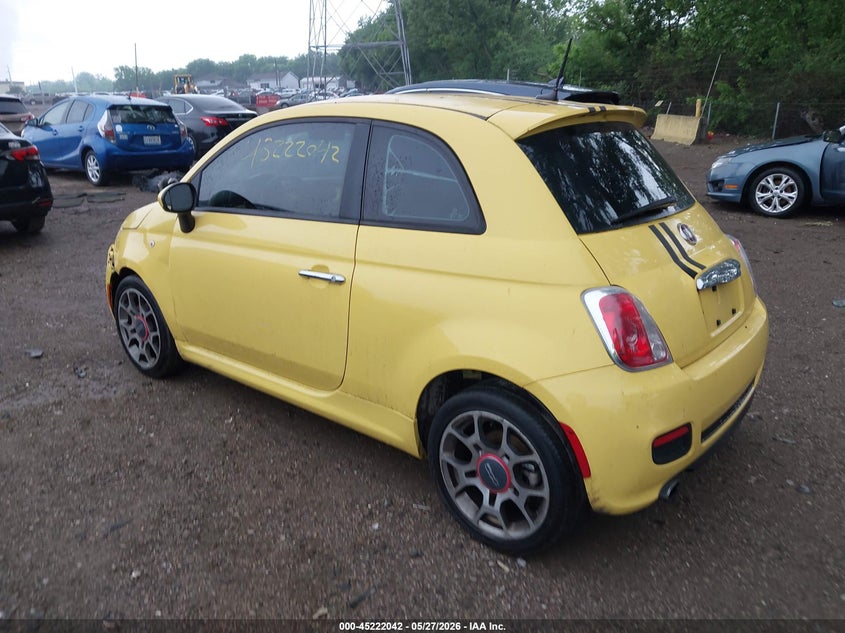 Vin: 3c3cffbr1dt628852, lot: 45719803, fiat 500 sport 20133