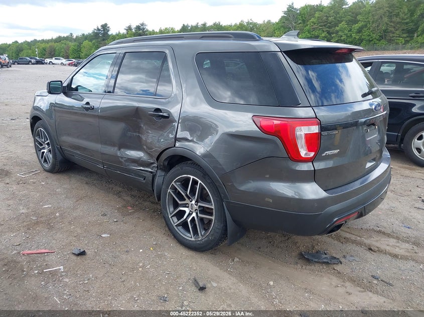 Vin: 1fm5k8gt5gga59735, lot: 45720113, ford explorer sport 20163