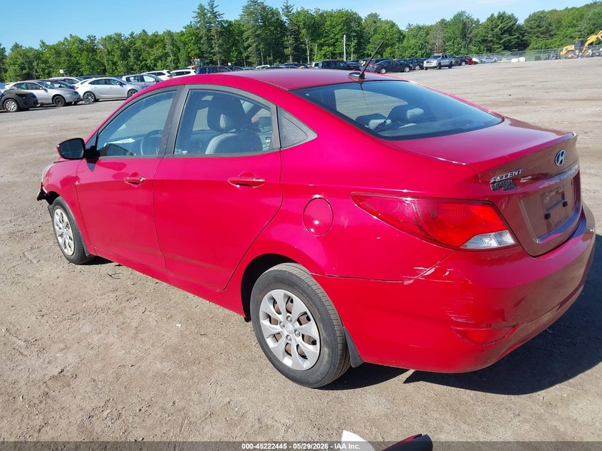 2016 HYUNDAI ACCENT SEDAN 1.6L I-4 DI, DOHC, VVT, 137HP