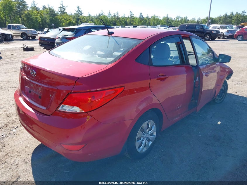 2016 HYUNDAI ACCENT SEDAN 1.6L I-4 DI, DOHC, VVT, 137HP