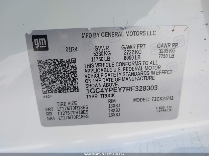 2024 CHEVROLET SILVERADO 2500HD auction photo 8
