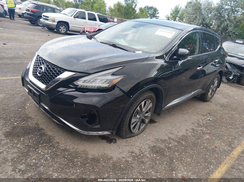 Vin: 5n1az2as6nc121963, lot: 45720280, nissan murano s intelligent awd 20222