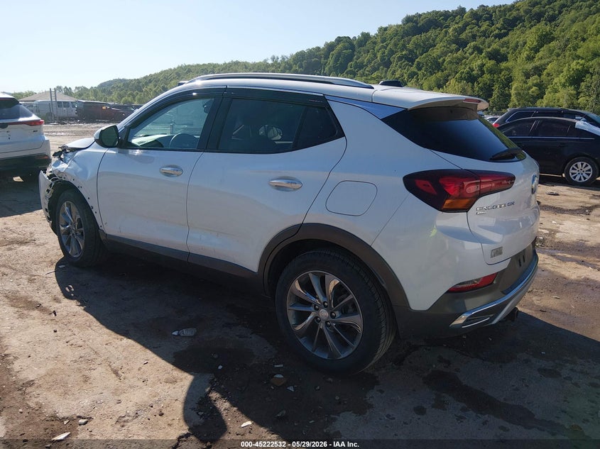 Vin: kl4mmgsl0nb041417, lot: 45720293, buick encore gx awd essence 20223