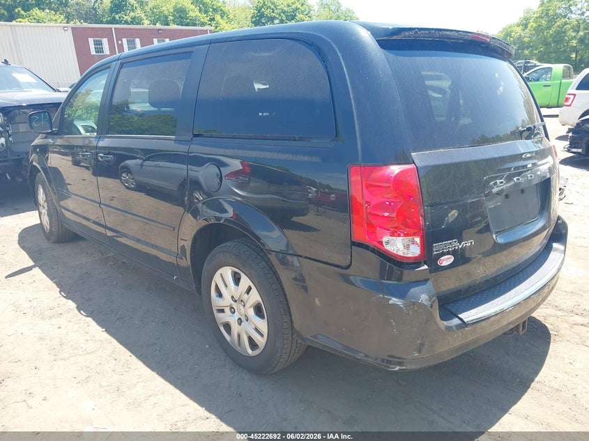 Vin: 2c4rdgbg9hr603626, lot: 45720453, dodge grand caravan se 20173
