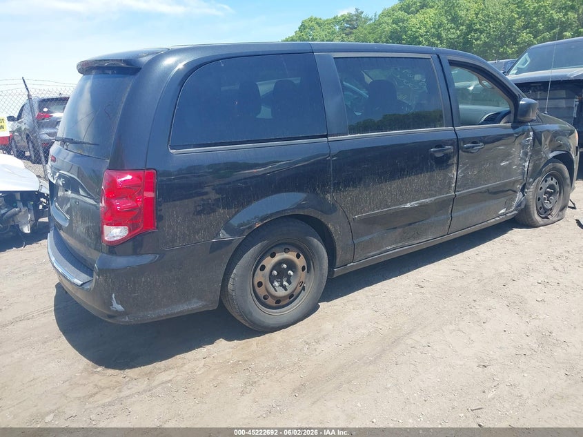 Vin: 2c4rdgbg9hr603626, lot: 45720453, dodge grand caravan se 20174