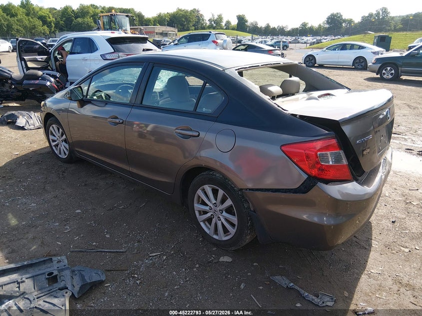 2012 Honda Civic 1.8 Ex-L grey Lot 111045222793 Vin 2HGFB2F97CH518436