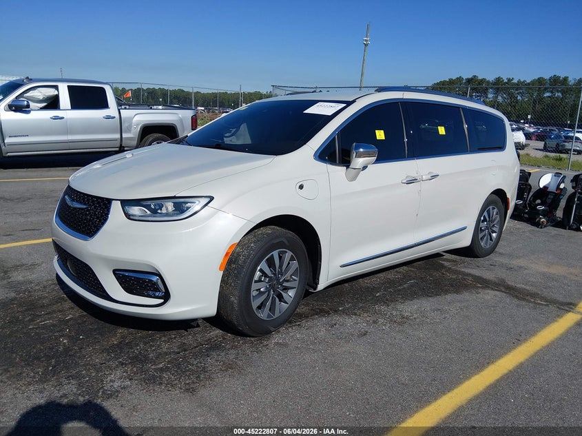 Vin: 2c4rc1s74mr562851, lot: 45720568, chrysler pacifica hybrid limited 20212