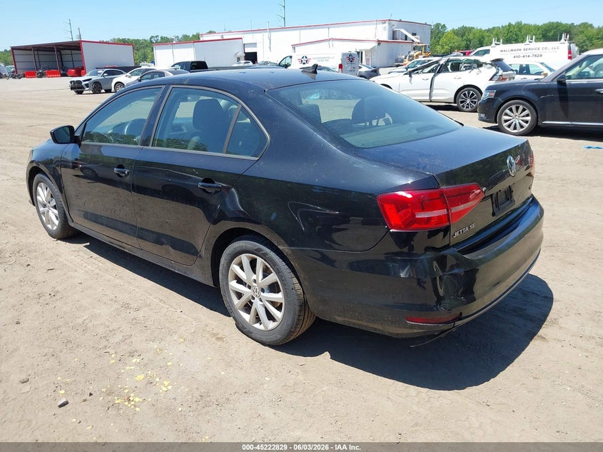 Vin: 3vwd07aj0fm245062, lot: 45720590, volkswagen jetta 1.8t se 20153