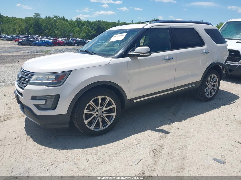 Vin: 1fm5k8f87ggd08260, lot: 45720663, ford explorer limited 20162