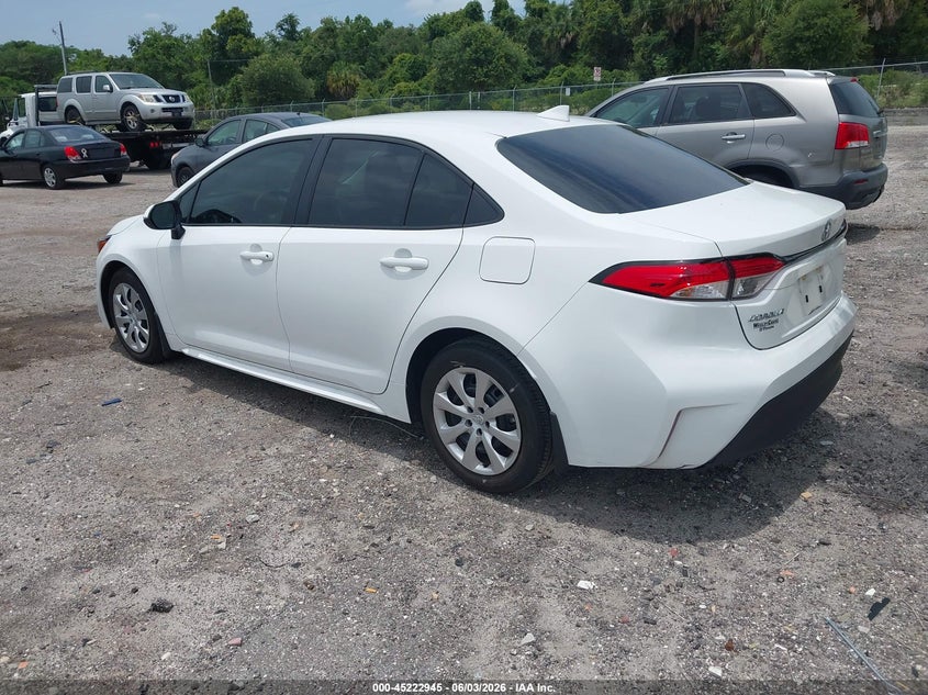 Vin: 5yfb4mde3sp329794, lot: 45720706, toyota corolla le 20253