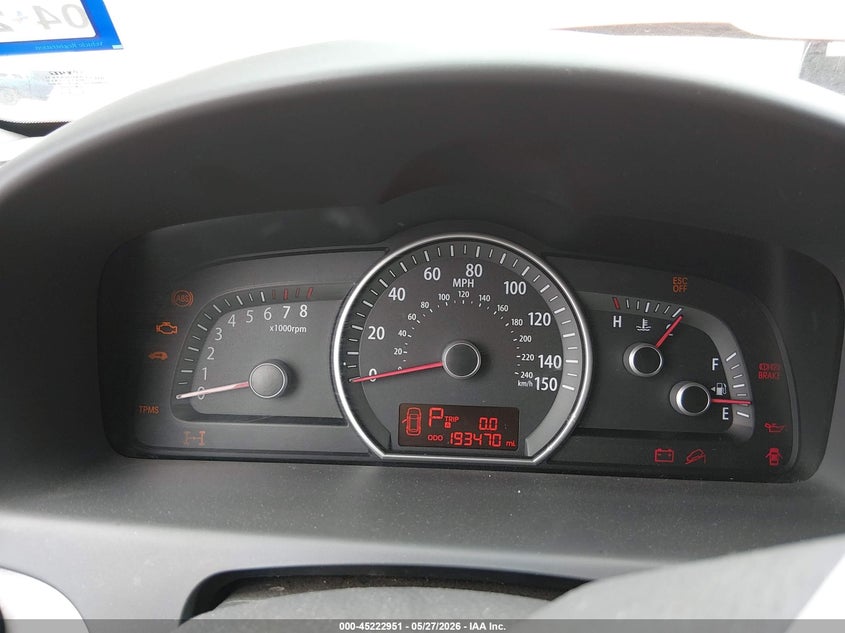 2009 Kia Borrego Lx V6 VIN: KNDJH741495026710 Lot: 45222951