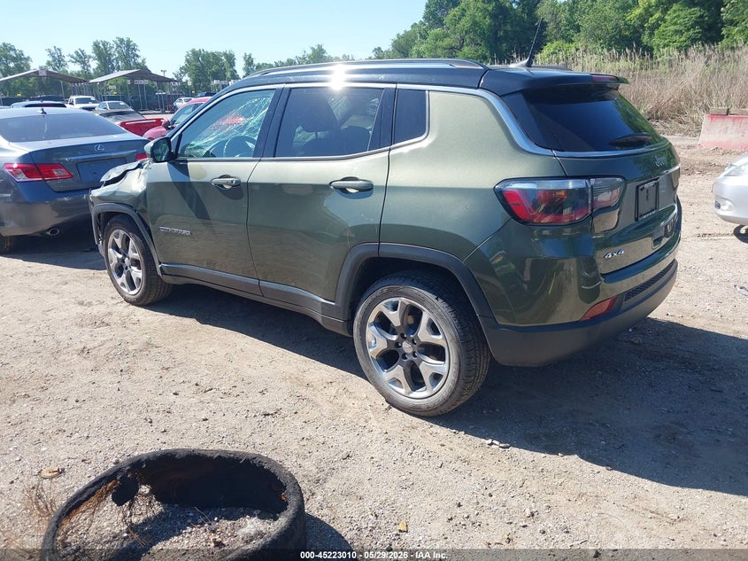 Vin: 3c4njdcb0jt434527, lot: 45720771, jeep compass limited 4x4 20183