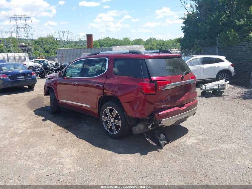 Vin: 1gkknxls8hz221695, lot: 45720796, gmc acadia denali 20173