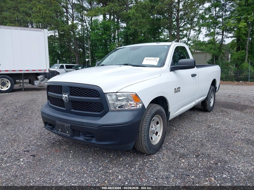 Vin: 3c6jr7dg3hg675401, lot: 45721141, ram 1500 tradesman  4x4 8' box 20172