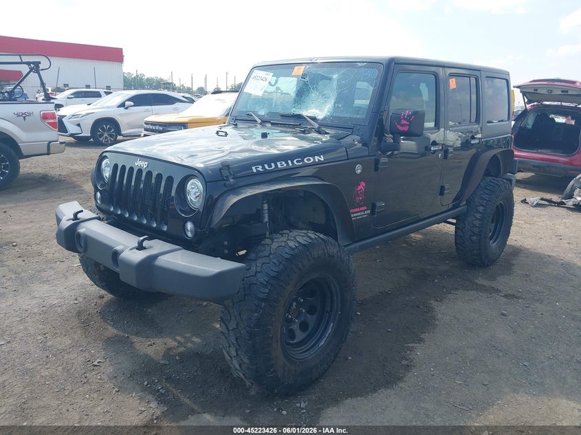 Vin: 1c4bjwfgxhl731851, lot: 45721187, jeep wrangler unlimited rubicon 4x4 20172