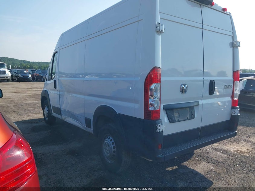 Vin: 3c6lrvcg5se504599, lot: 45721259, ram promaster 2500 tradesman high roof 136 wb w/pass seat 20253