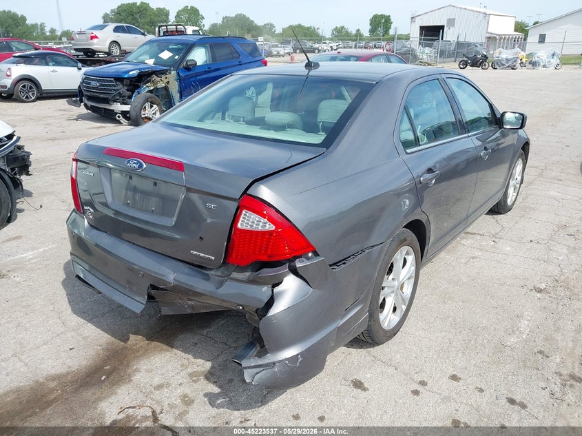 Vin: 3fahp0hg8cr380361, lot: 45721299, ford fusion se 20124
