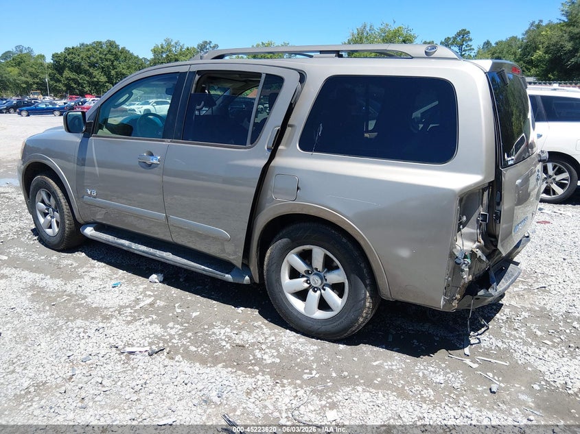 2008 Nissan Armada Se VIN: 5N1BA08D98N628288 Lot: 45223620