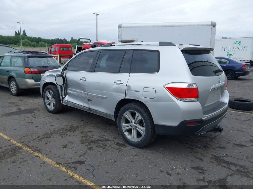 Vin: 5tddk3eh5cs122219, lot: 45721720, toyota highlander limited v6 20123