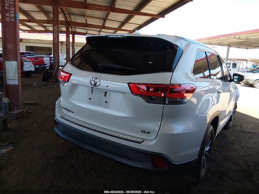 Vin: 5tdkzrfh4hs525992, lot: 45721785, toyota highlander xle 20174