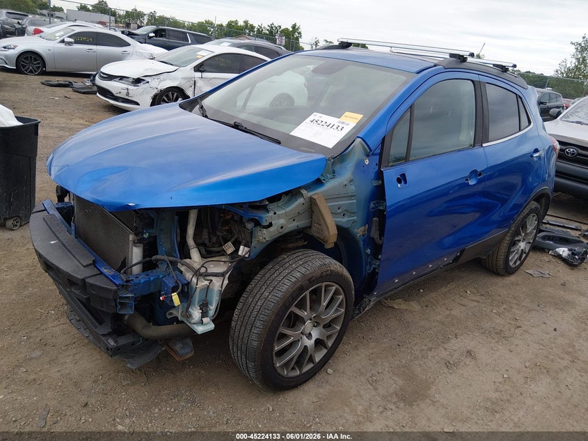 Vin: kl4cj1sb2hb134632, lot: 45721894, buick encore sport touring 20172