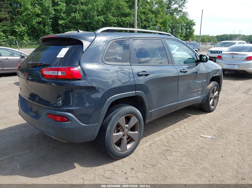 Vin: 1c4pjmcb4gw316783, lot: 45722247, jeep cherokee 75th anniversary 20164