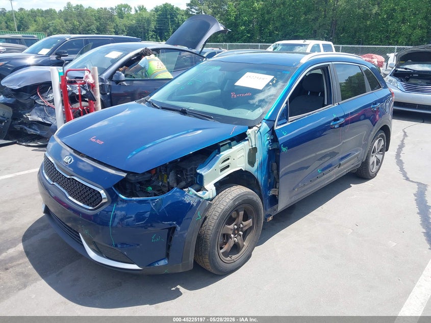 Vin: kndcb3lc3h5080441, lot: 45722958, kia niro lx 20172