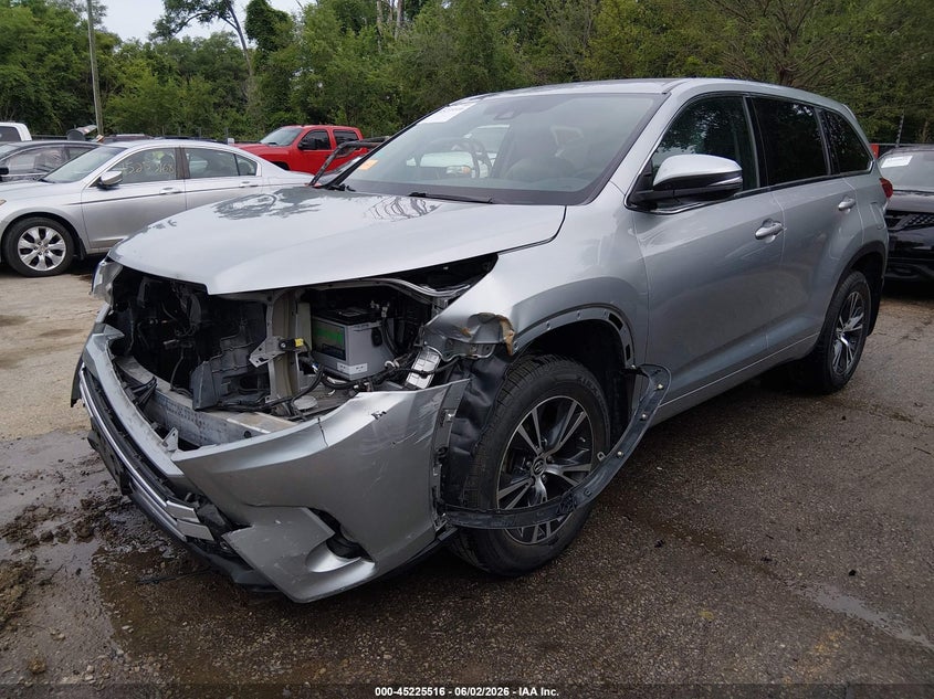 Vin: 5tdbzrfhxhs399492, lot: 45723277, toyota highlander le plus 20172