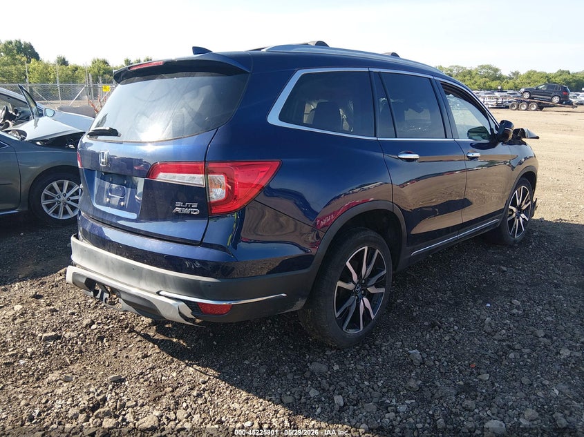 Vin: 5fnyf6h03kb072632, lot: 45723562, honda pilot elite 20194