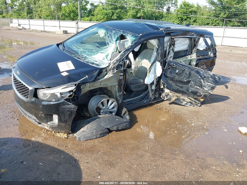 Vin: kndmc5c15f6056838, lot: 45723872, kia sedona ex 20152