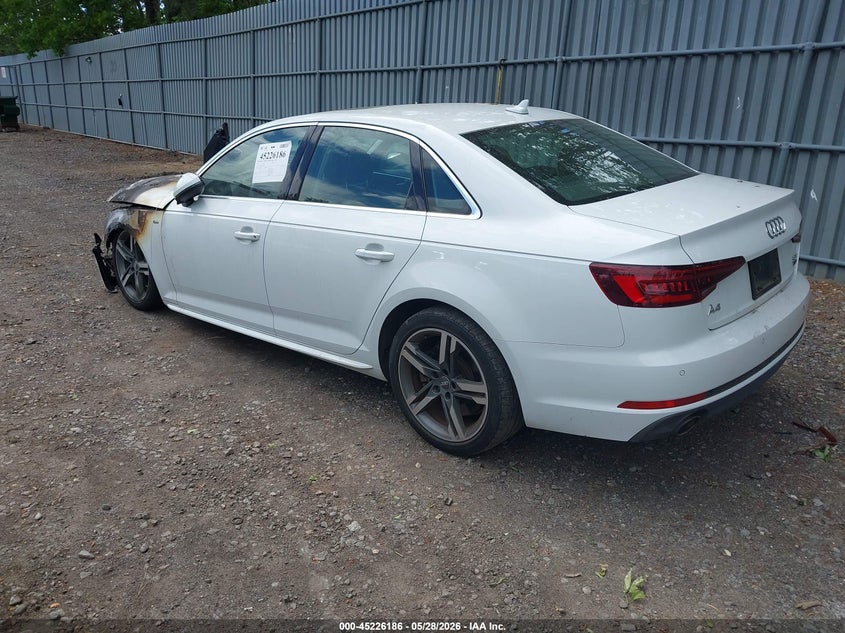 Vin: wauenaf43jn014337, lot: 45723947, audi a4 2.0t premium 20183