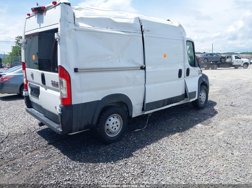 Vin: 3c6trvcg9ke532423, lot: 45724377, ram promaster 2500 high roof 136 wb 20194