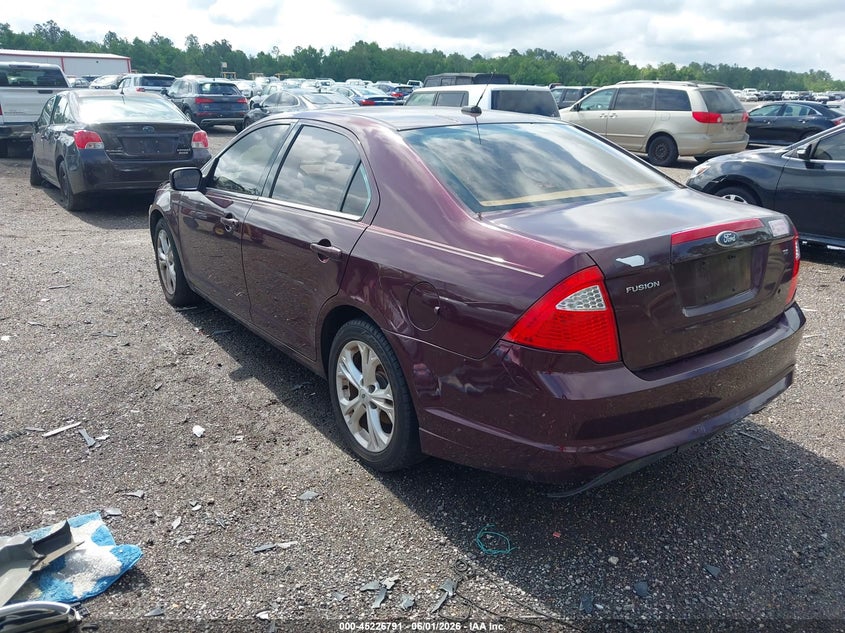 Vin: 3fahp0ha4cr400603, lot: 45724552, ford fusion se 20123