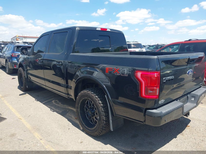 Vin: 1ftew1ef7ffb72622, lot: 45724865, ford f-150 lariat 20153