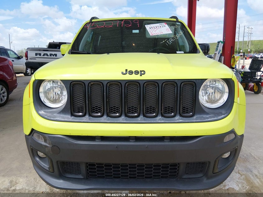 2018 Jeep Renegade Altitude Fwd VIN: ZACCJABB8JPH62650 Lot: 45227129
