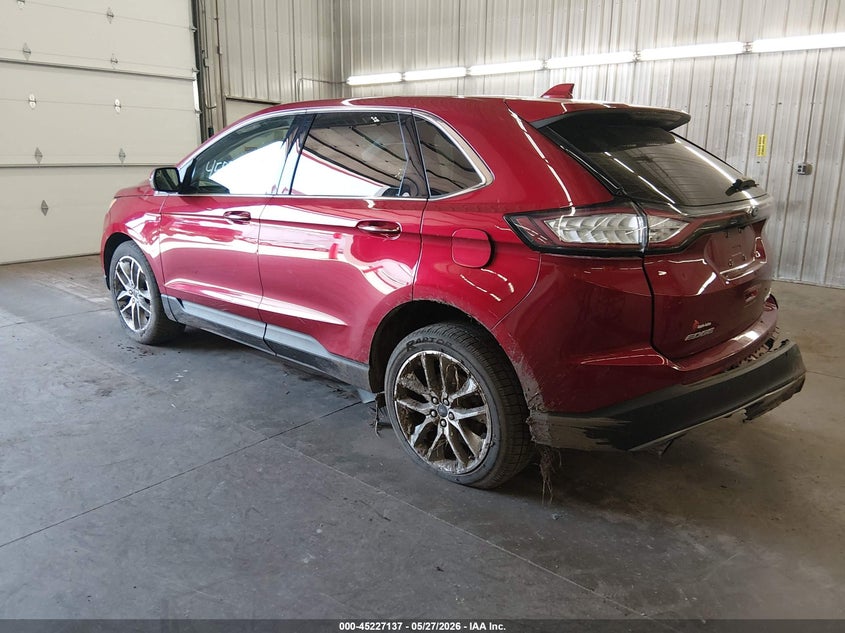 Vin: 2fmpk4k96hbb43388, lot: 45724898, ford edge titanium 20173