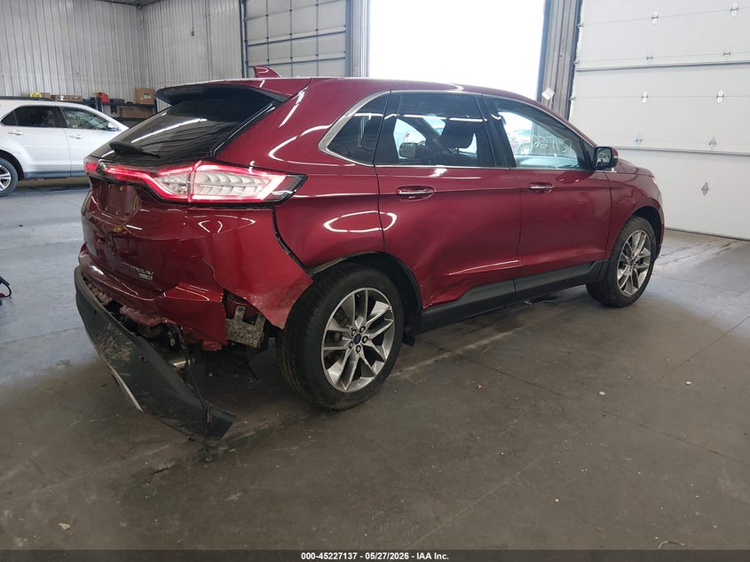 Vin: 2fmpk4k96hbb43388, lot: 45724898, ford edge titanium 20174