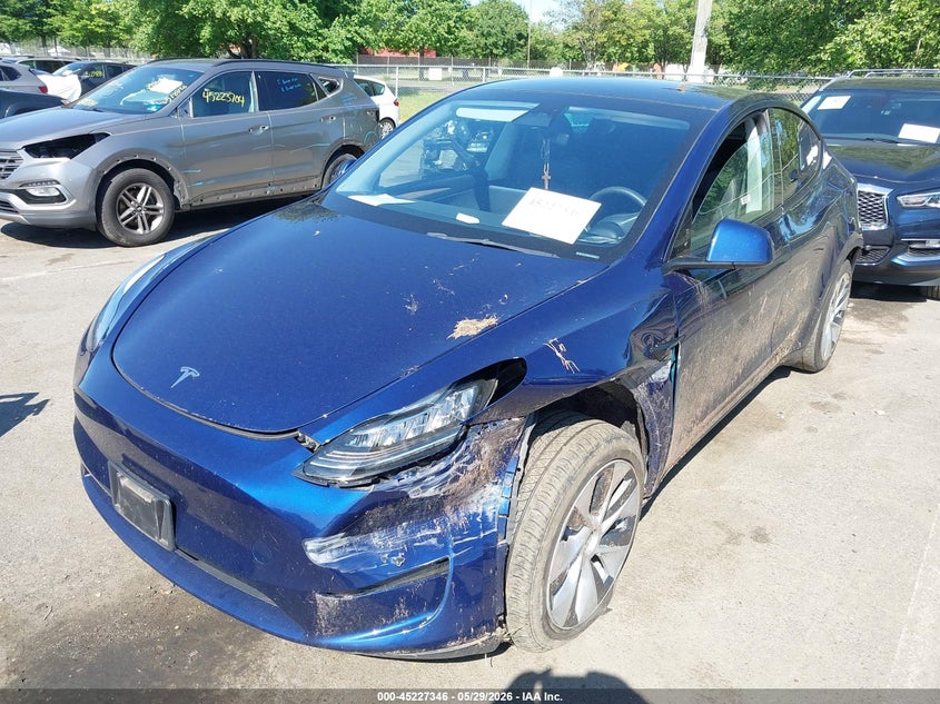Vin: 7saygdee1pa107550, lot: 45725107, tesla model y awd/long range dual motor all-wheel drive 20232