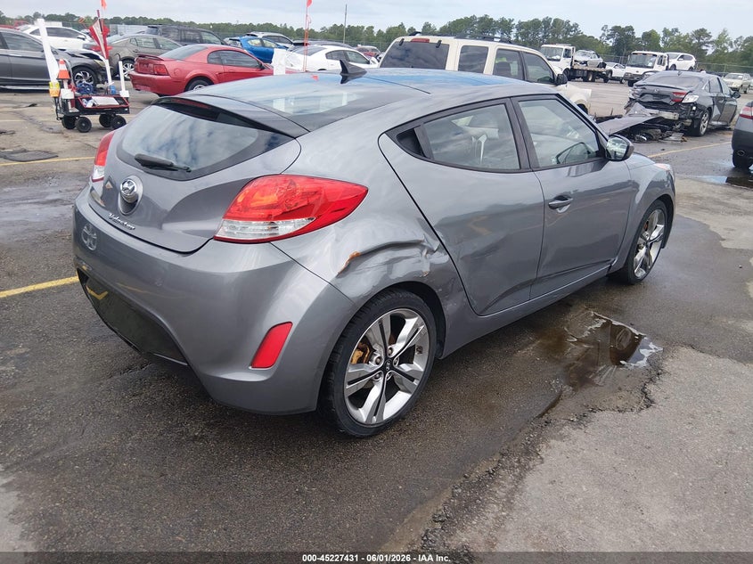 Vin: kmhtc6ad3gu272646, lot: 45725192, hyundai veloster 20164